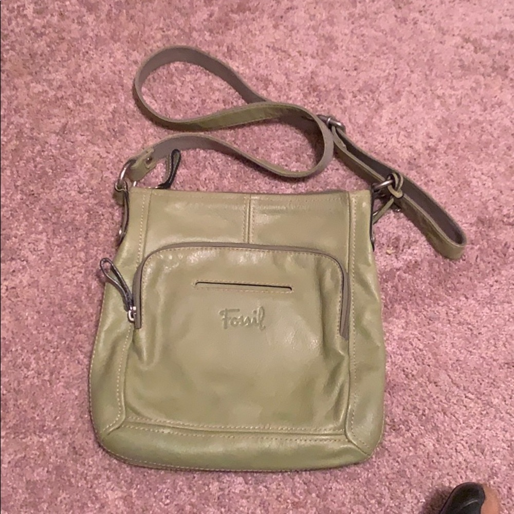 light green fossil purse